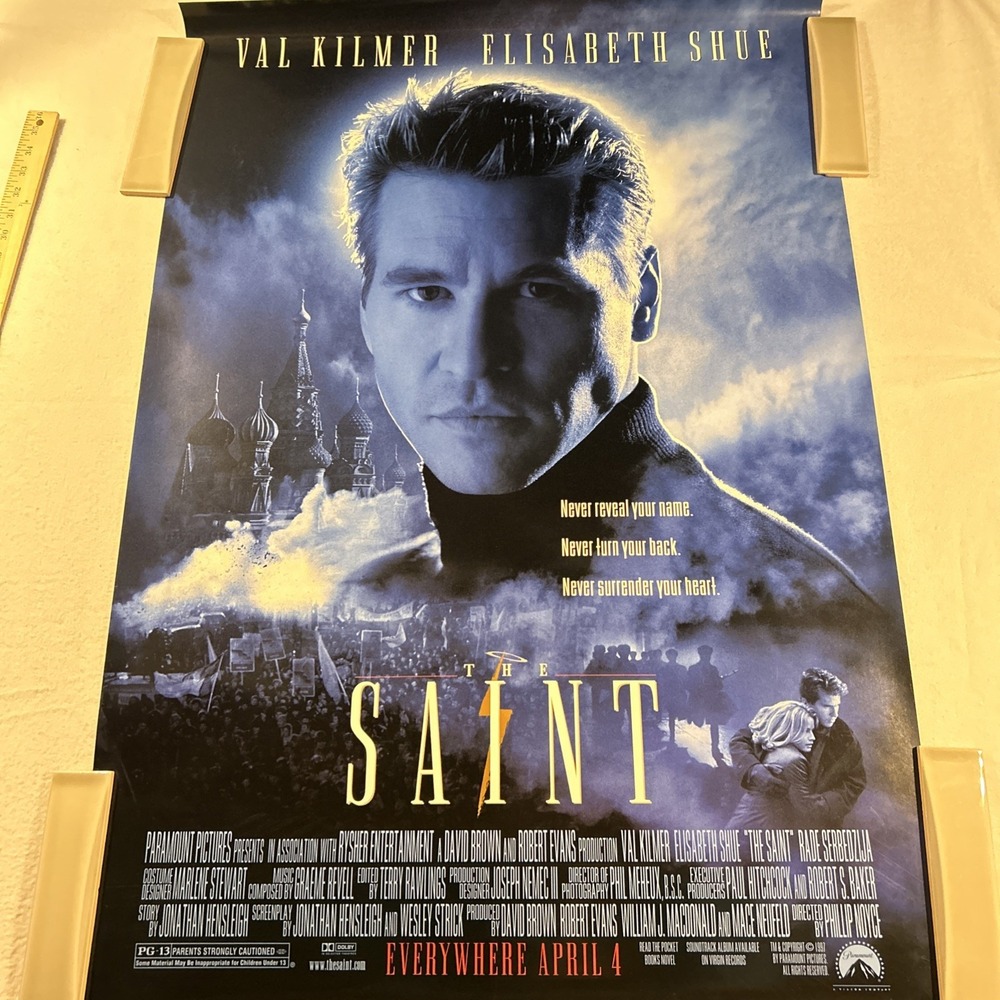 THE SAINT Val Kilmer 27x40 Movie Poster 1997